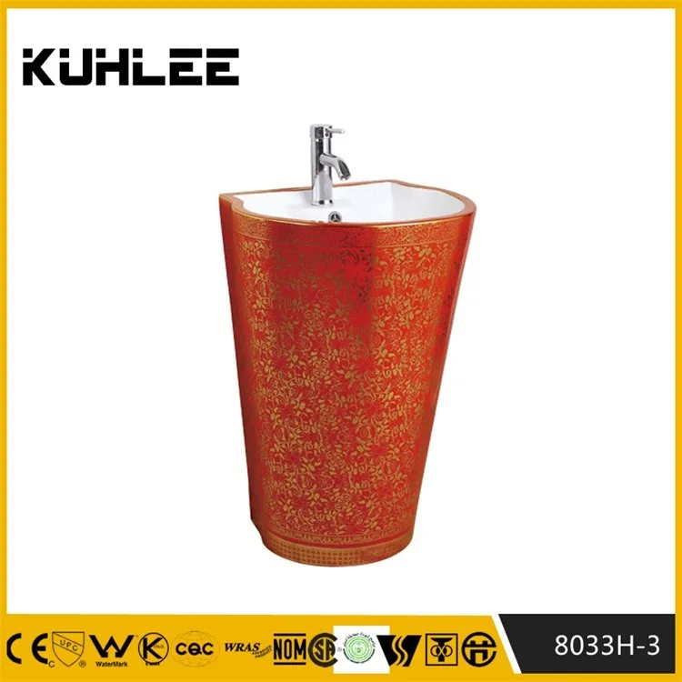 
M-9012-8033H Red color decoration mosaic gold colored toilet 