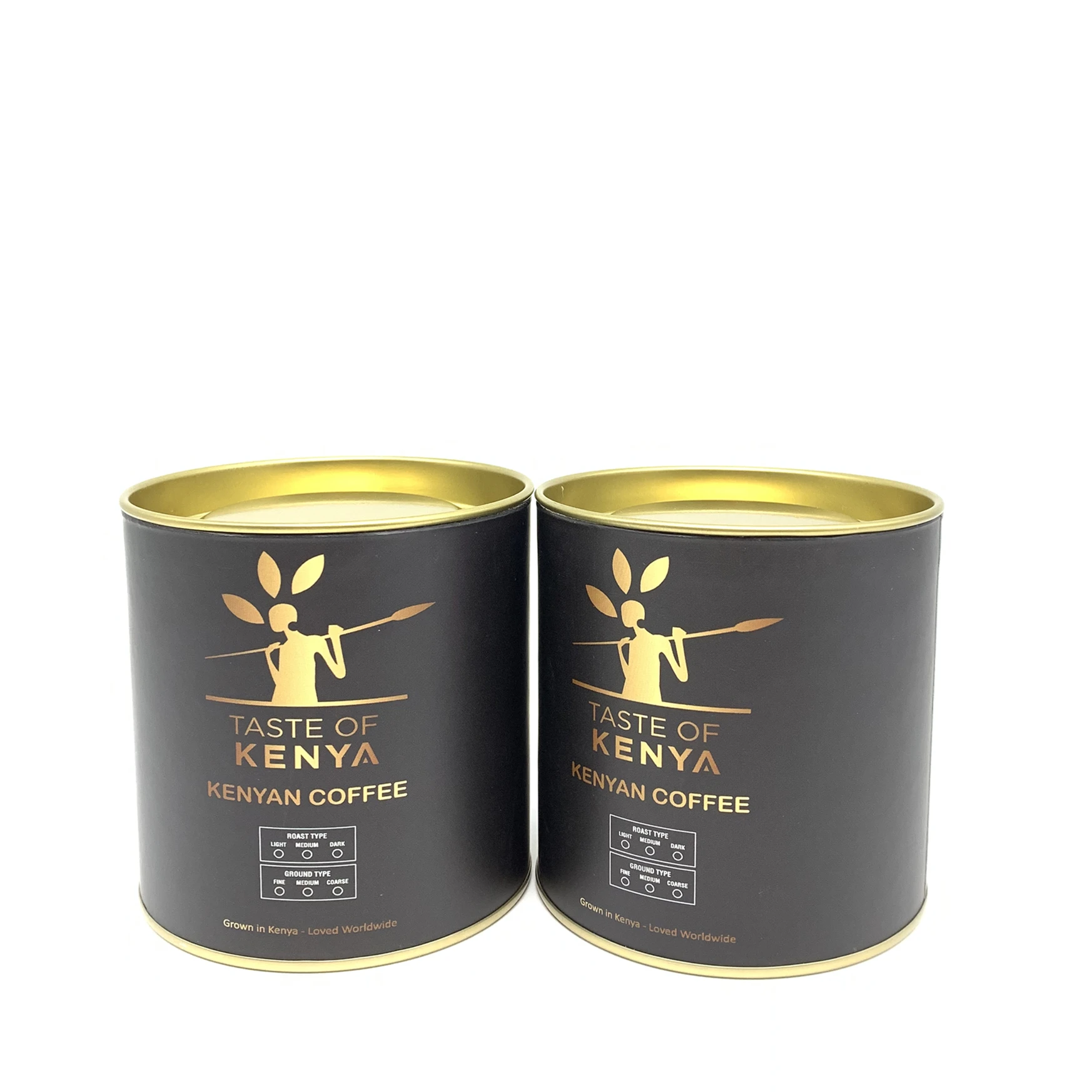 Круглая Бумажная кофейная коробка размером 125 г с металлической заглушкой