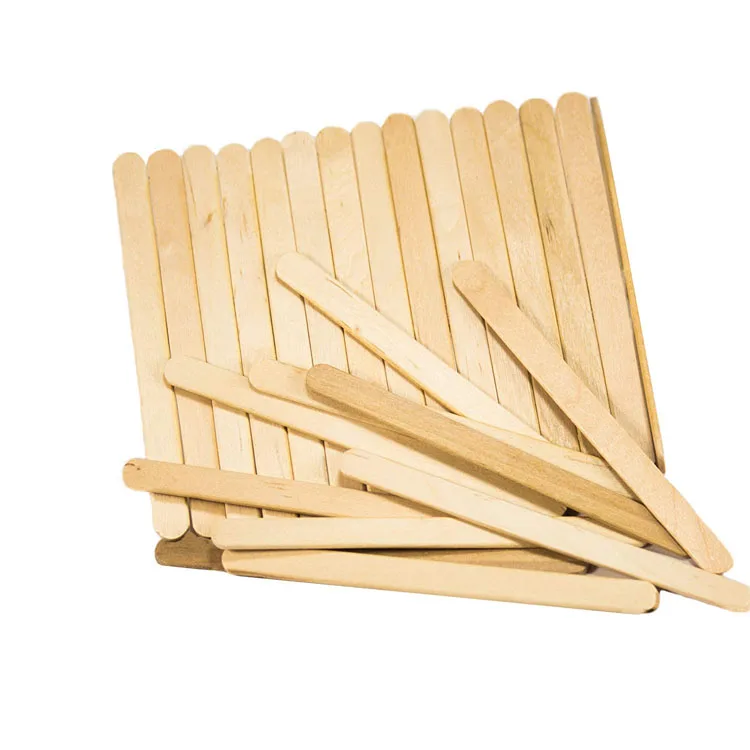 Custom high quality 10 square wooden coffee sticks stirrers paddle tea burger dandiya sticks