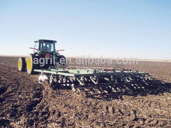 huge duty farm tractor use hydraulic combined land preparation machine with disk harrow, disk plough