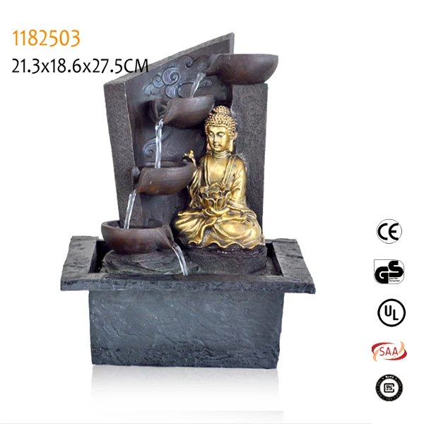 
High quality indoor desktop features statues relaxation buddha fountains 