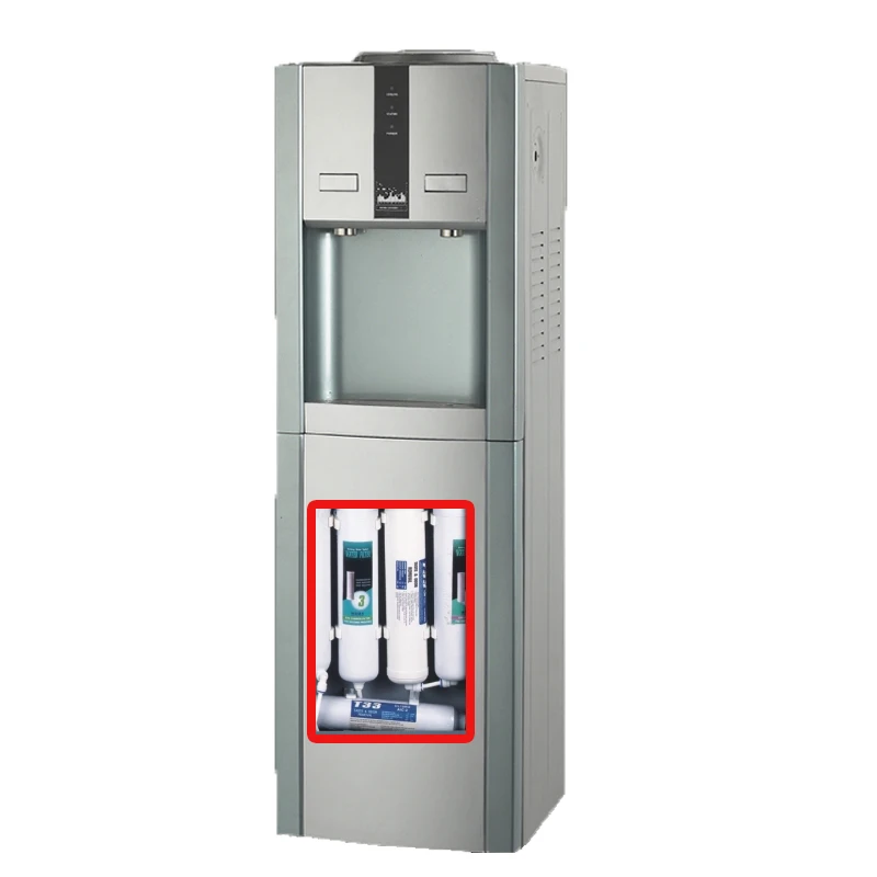 Electronic cooling water cooler with 3 filters