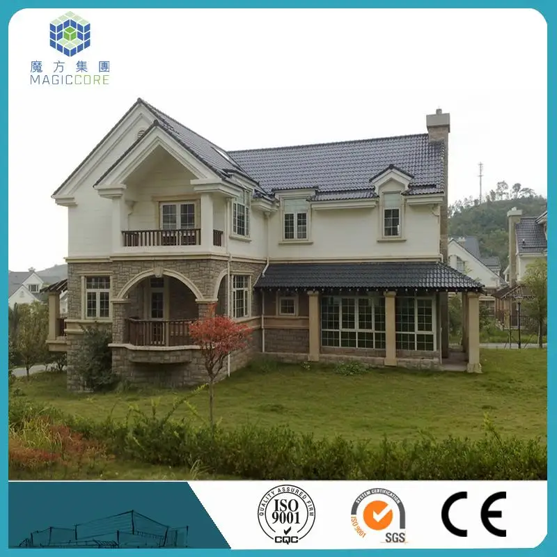 cold rolling steel ready made villa design lowes ceramic village houses modern light gauge steel structure villa