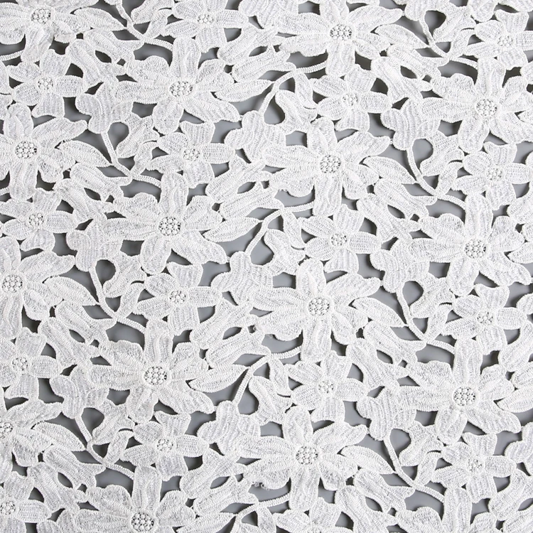 Latest stock a lot polyester chemical net embroidery bridal taiwan lace fabric dubai