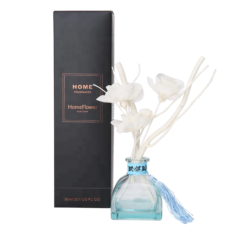 Wholesale Elegant 100 ML Aromatherapy Fragrance Reed Diffuser Flower with Tassel for Warm Home