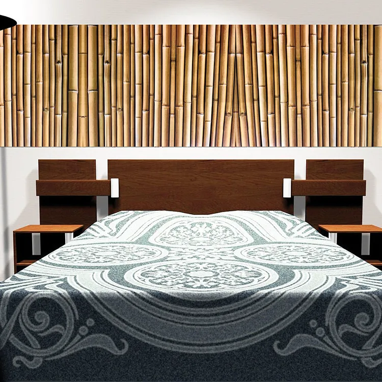 Professional Factory Made Quality-Assured Bamboo Grain Decorative 3D Wallpaper Wall Paper Roll