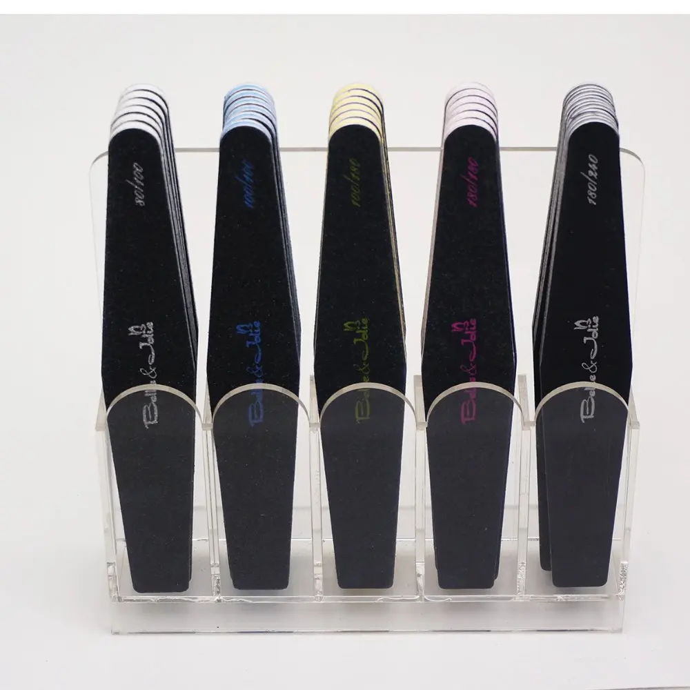 Top quality Korean sand paper emery board double side nail file black nail file oem nail files