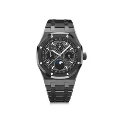 Hight quality stainless steel watches black quartz watches