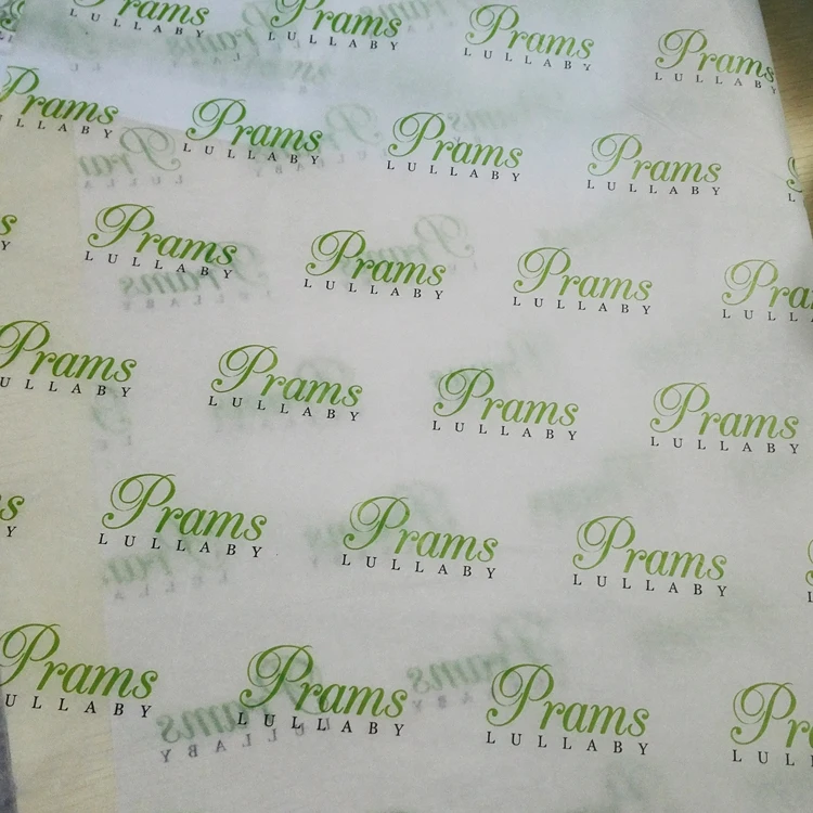 Customized printed wrapping tissue paper with company logo