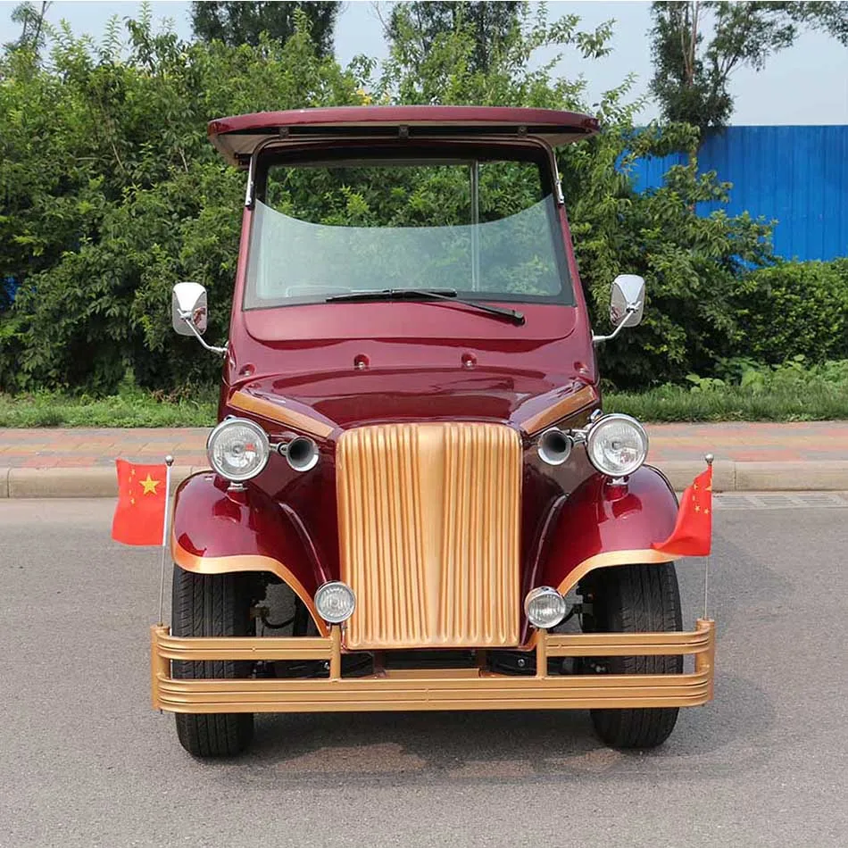 Классический винтажный автомобиль на батарейках, электрическая экскурсионная тележка