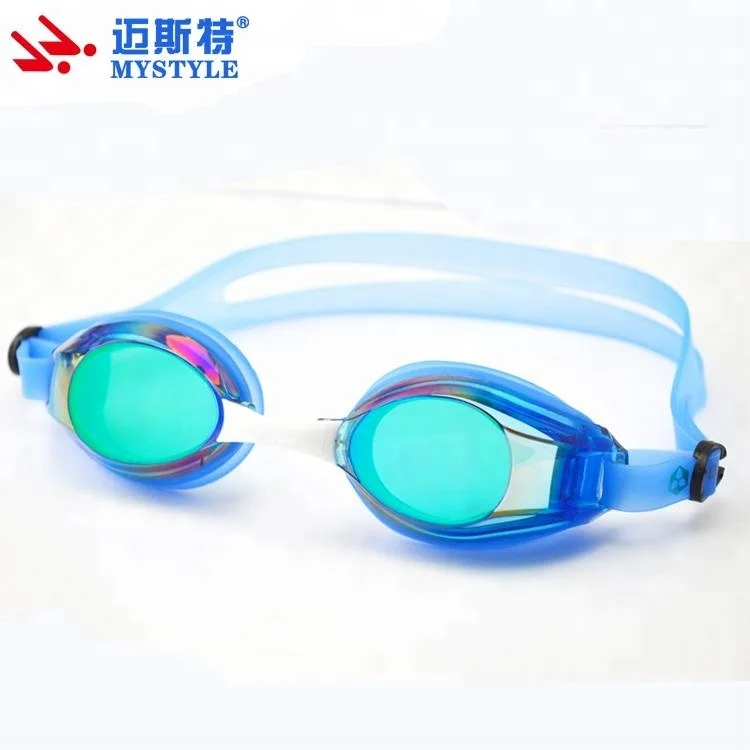 Customized Unisex UV Protect Mirrored Swimming Goggles Adult Anti Fog Swimming Glasses