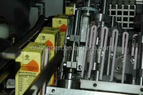 High speed Drinking straw applicator, straw applicator machine