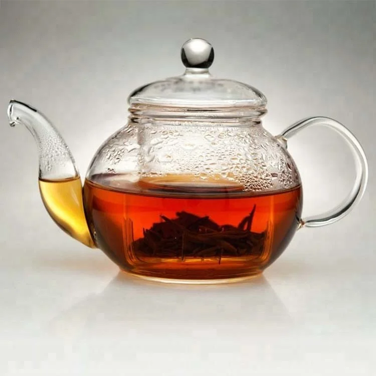 Set of Chinese Clear Glass Teapots with Infuser for Sale