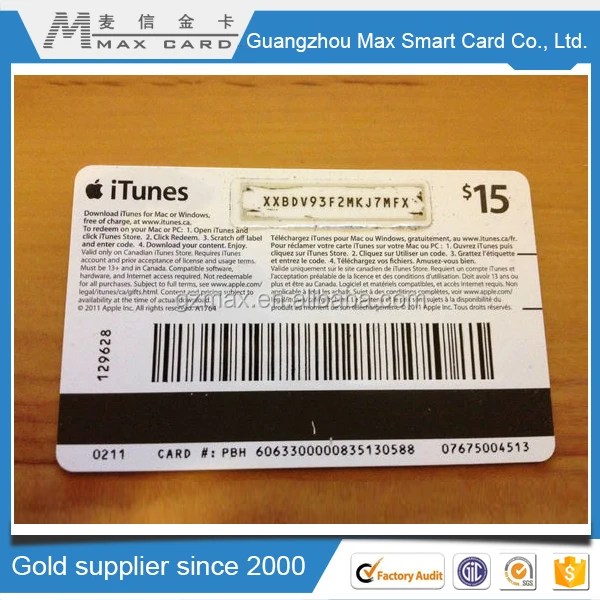Recharge gift card/supermarket gilf card best sales products in China