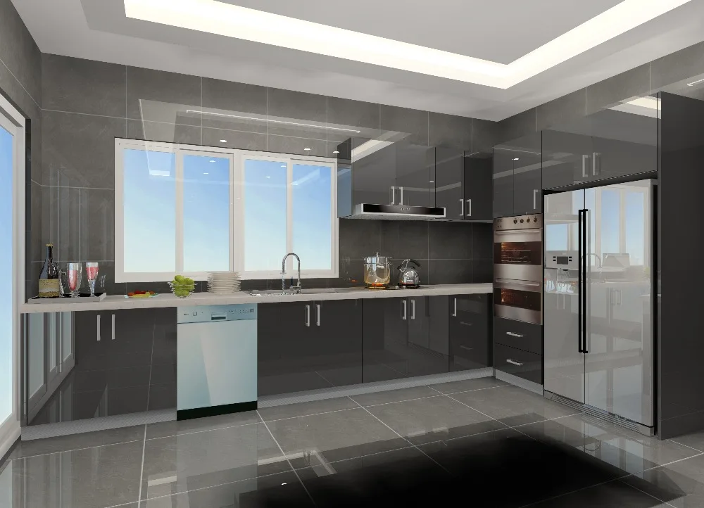 10 лет производства, современный дизайн, лаковая отделка, кухонный шкаф