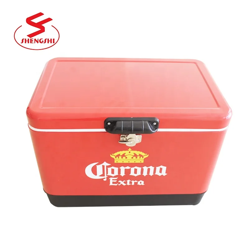 Factory custom Metal Stainless Steel Portable Ice Beer Cooler Box for outdoor