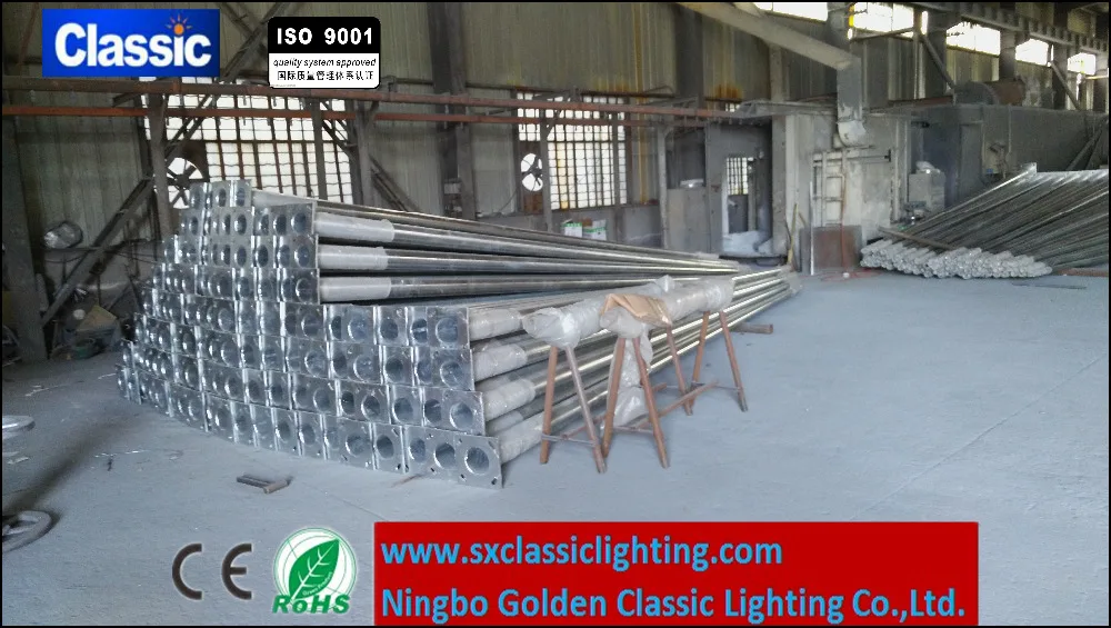 Q235 3m-35m high mast pole foundation design / galvanized pole manufacturers/ street light poles