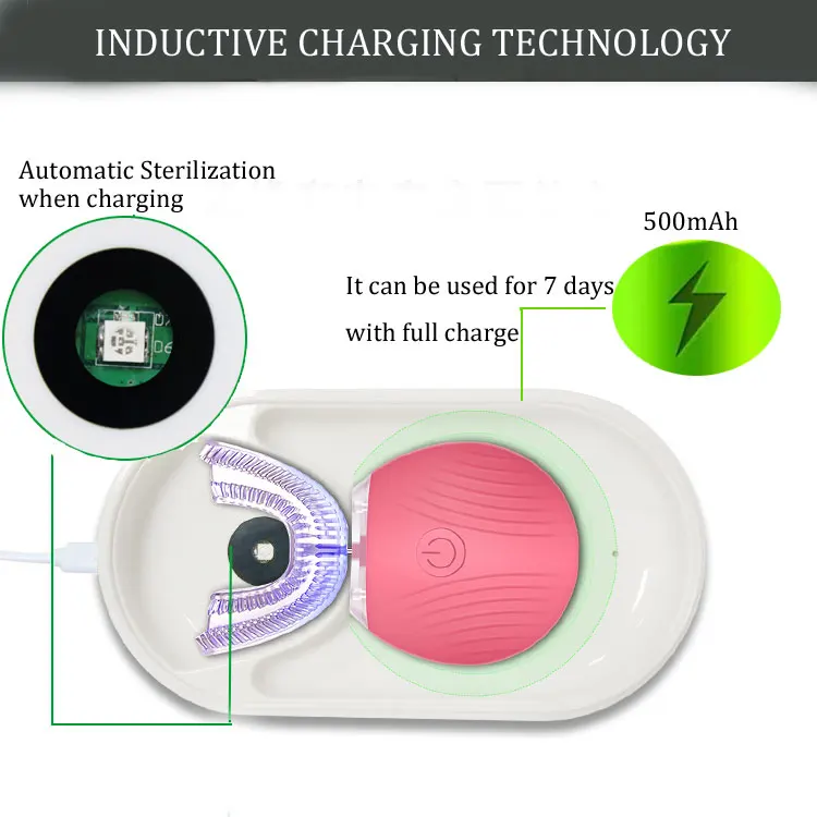 
360 Degree Electric Kids Rechargeable U-Shape Toothbrush 