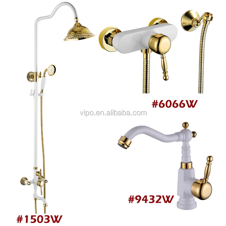 
 Золотой и белый смеситель для ванной комнаты для исламского рынка  