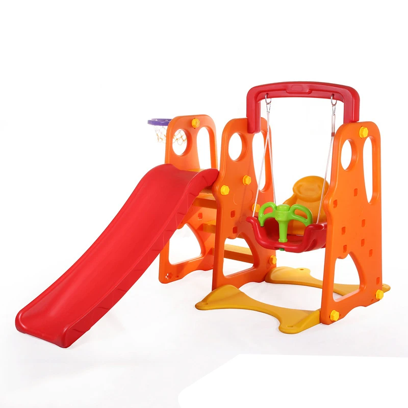 Combination Colorful Baby Kids Home indoor Plastic Slide and Swing Chair Play for sale