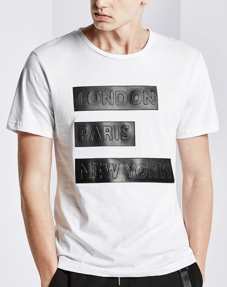 2016 new design rubber print white tshirt cotton printed London New York