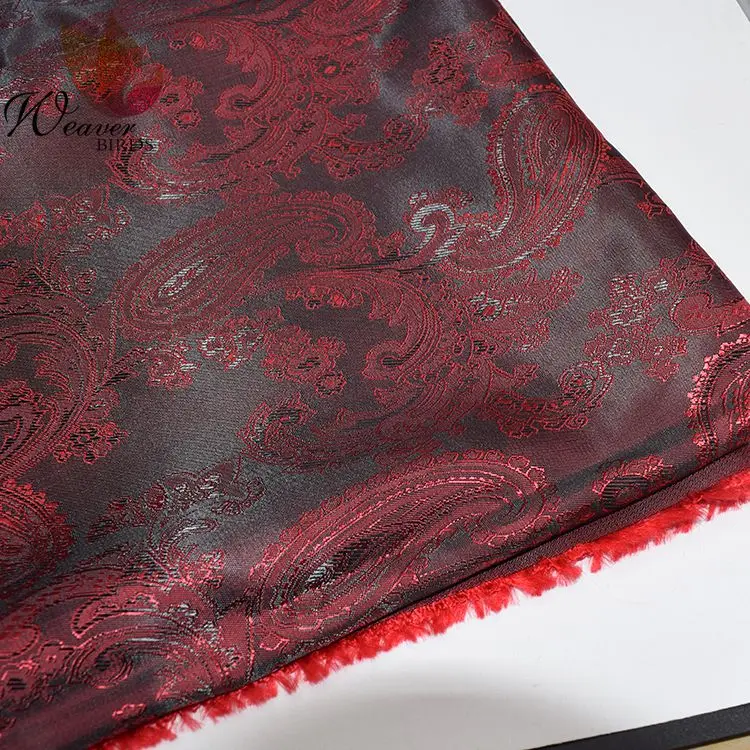 68D*120D 90gsm high quality suit lining loquat flower jacquard fabric poly and viscose