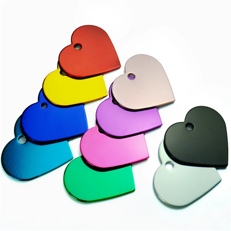 Wholesales colorful blank dog tag metal dog tag custom pet tag