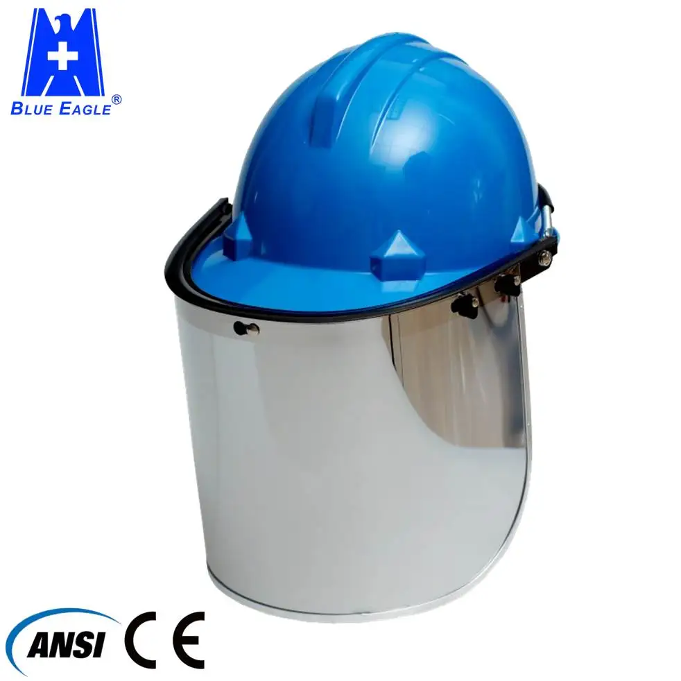 Blue Eagle CE ANSI Z87.1 IR Heat Protection Uv Safety Face Shield Polycarbonate Visor