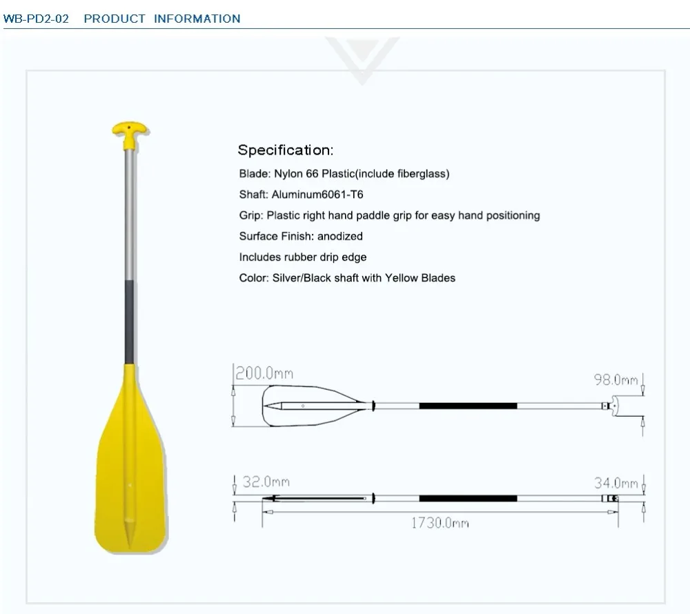 1730mm Length Stand Up Sup Surf Paddle