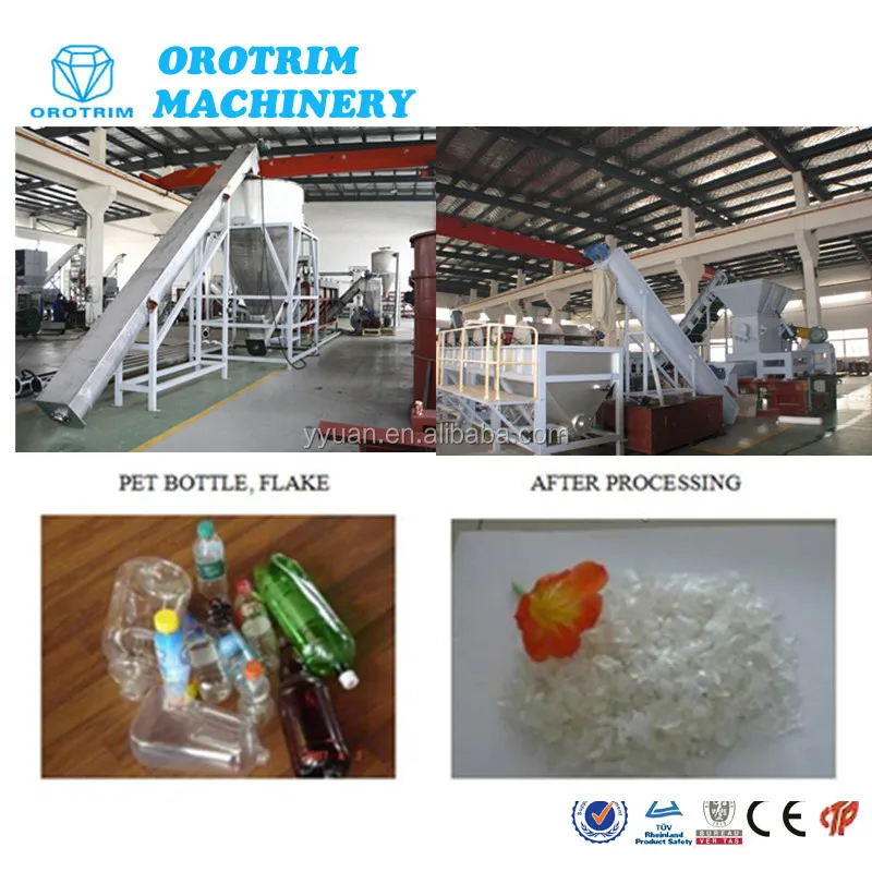 Waste PET bottle crushing machine, pet crushing recycling and washing line with good price,Japan standard