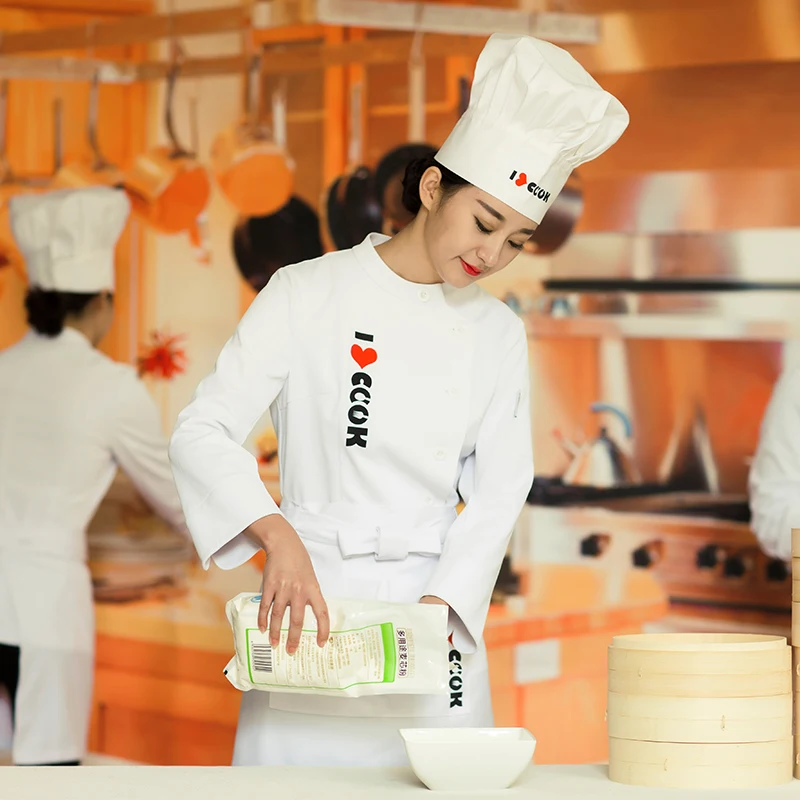 Wholesale custom logo Female chef uniform in Western restaurant Chef Jackets