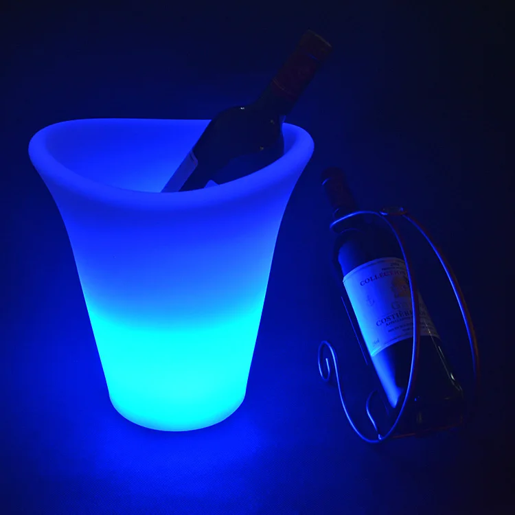 plastic led ice bucket color changing nightclubs LED light up ice bucket Champagne beer bucket light cube