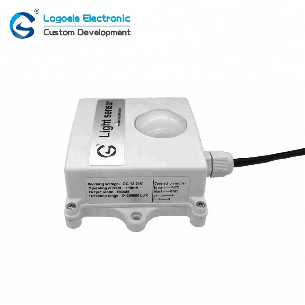 Digital Modbus RS485 illuminance detector illumination ambient light sensor for greenhouses agriculture urban lighting
