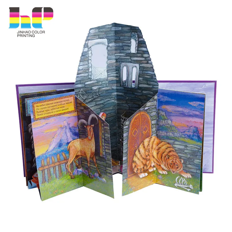 
Educational cute Paper Children Story Reading Books borad book printing 