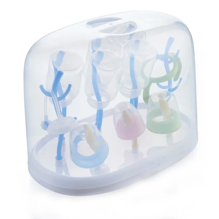 Baby Product Wholesale PP Baby Bottle Holder Baby Bottle Dry Rack with Cover