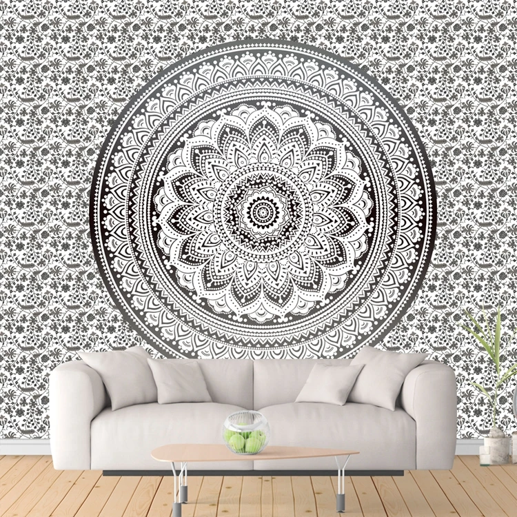 Round Mandala Tapestry Bohemian Wall Hanging Customized Printed Paypal,t/t 150*130cm Multi Color Rectangular 100 Pcs RCH7077 R&S