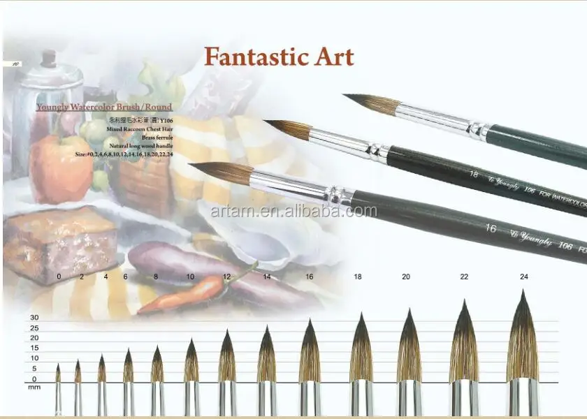 youngly watercolor brush(round) paint brushes(Y106)
