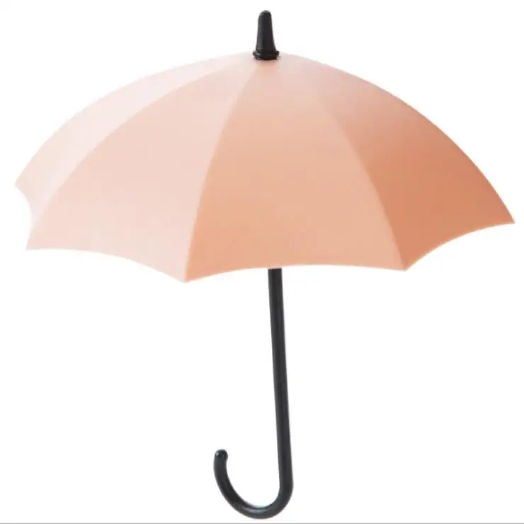 Cute umbrella door key hook kitchen bathroom decoration small plastic hook