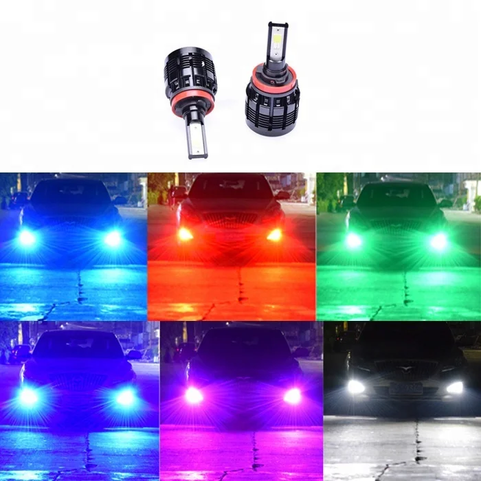 2018 New Product LED RGB WIFI Fog Light 9006 H4 H7 H11 Auto Car Headlights Bulb Lamp For J eep BM W