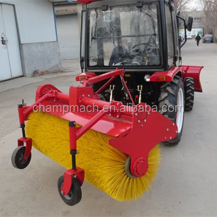 electric start tractor rear snow sweeper