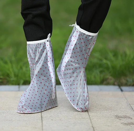 
Dot print Transparent PVC rain boots / shoes cover 