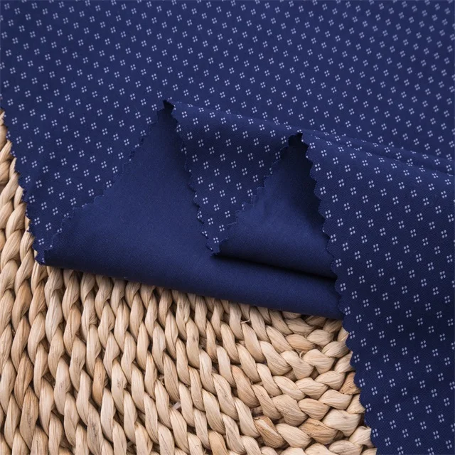 ready goods plain print bamboo polyester custom print school uniform fabric