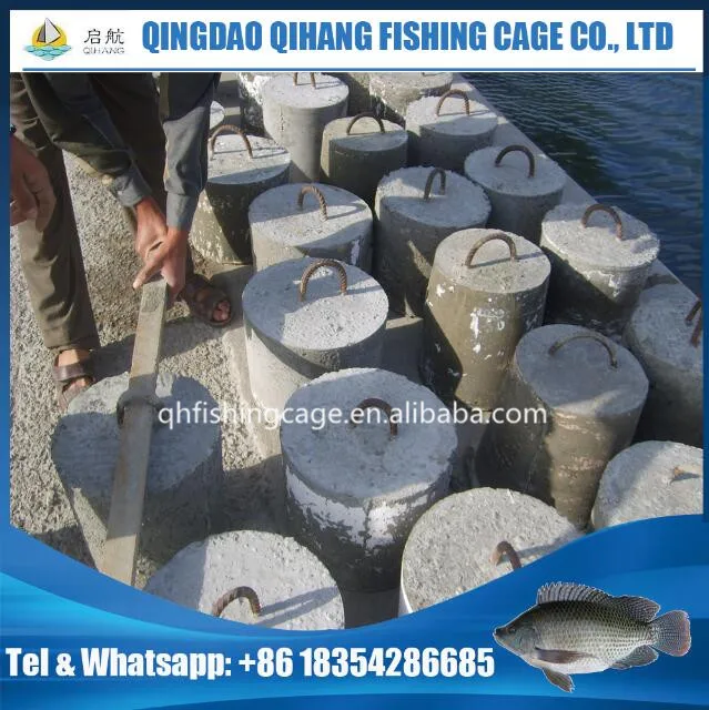 Circular cages for off-shore fish growing, fish farming in the sea