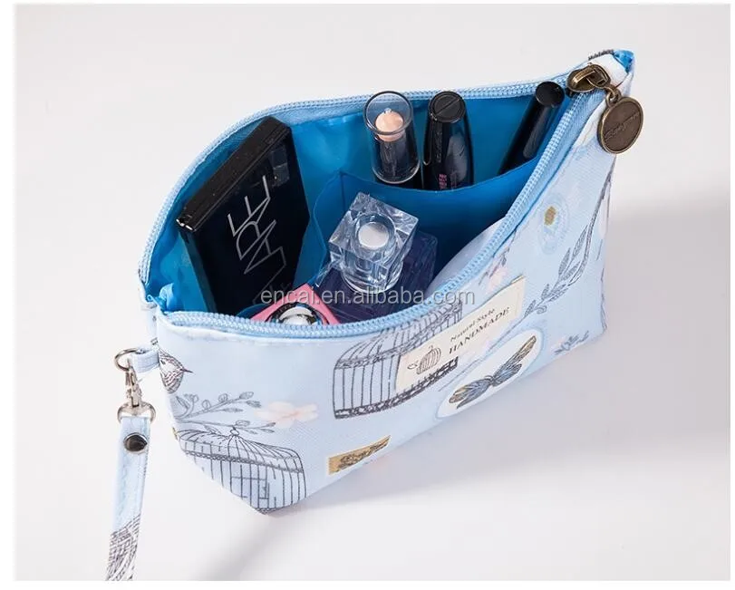 Encai Convenient Zipper Makeup Bag Amazon Hot Selling Floral Pattern Cosmetic Bag