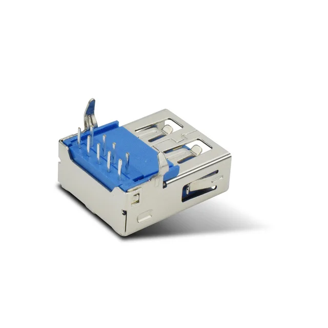 Factory 90 Degree Straight Jack USB 3.0 A Type Female Solder Connector