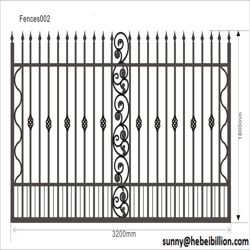 Decorative iron fence iron gate fence railings staircase part