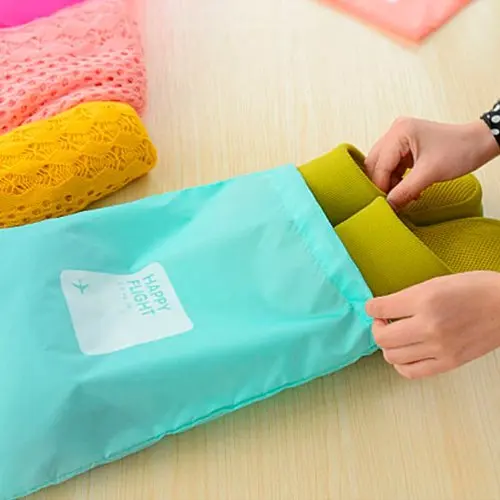 Folding Sport Home Travel Storage Use nylon Waterproof  shoe Cord Bag Ditty drawstring bag