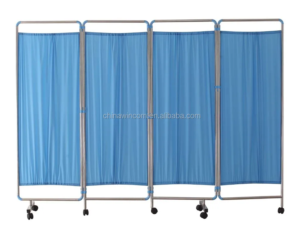 Hospital furniture 4-folding hospital ward bed screen medical