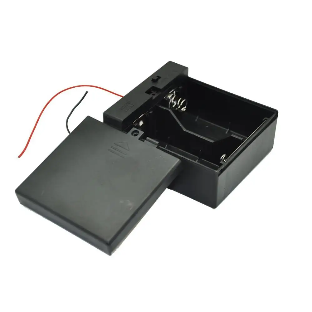 Gelsonlab HSPE-144  2-Slot D Size Battery Holder Contain Two Wires with Cover and Switch (2pc)