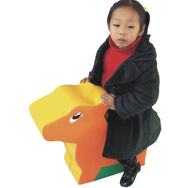 Children amusement park soft toy play merry go round candy theme playground